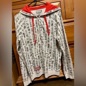 Marvel Comic Hoodie with Red Highlights